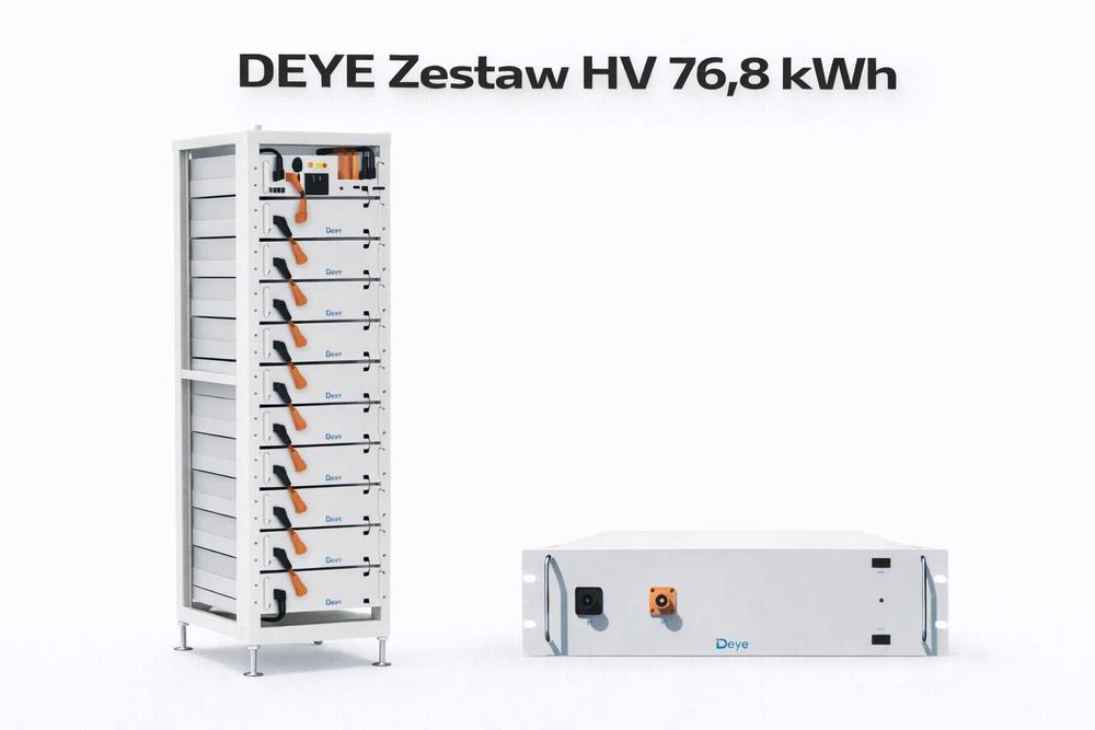 DEYE Zestaw HV BOS-A 76,8 kWh + BMS + Szafa 14