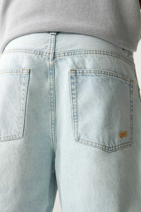 Шорти PULL&BEAR Baggy Fit (S) Чоловічі Широкі Блакитні Сині Джинсові Скейтерські На Літо Нові