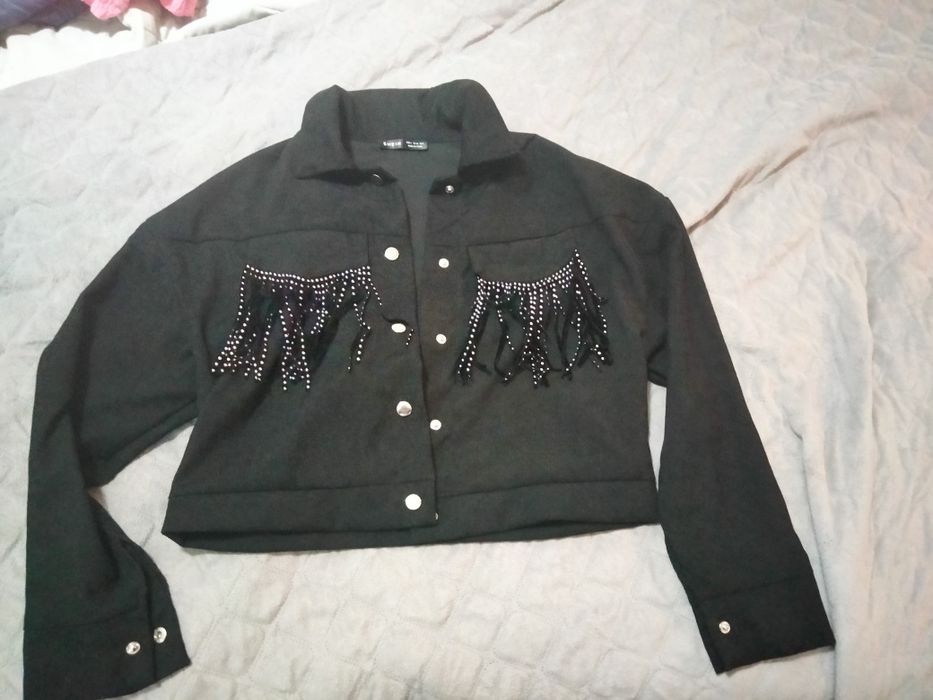 Casaco Shein preto com brilho
