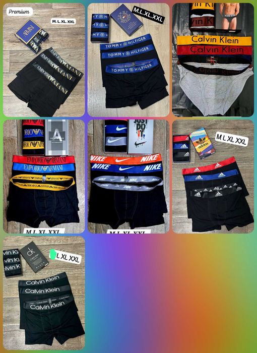 Zestaw komplet premium 3pak adidas nike bokserki majtki meskie ck