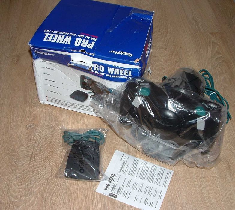 Nowa Kierownica do IBM PC Quickshot Pro Wheel Bolid Game Port