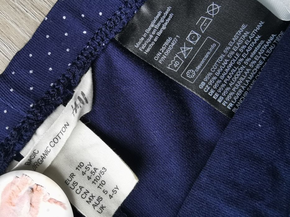 H&M spodenki Legginsy 3/4 kolor granatowy, rozm. 110 cm