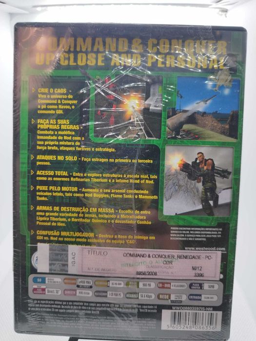 Command & Conquer: Renegade para PC (CD-ROM), produto oficial EA Games Selado