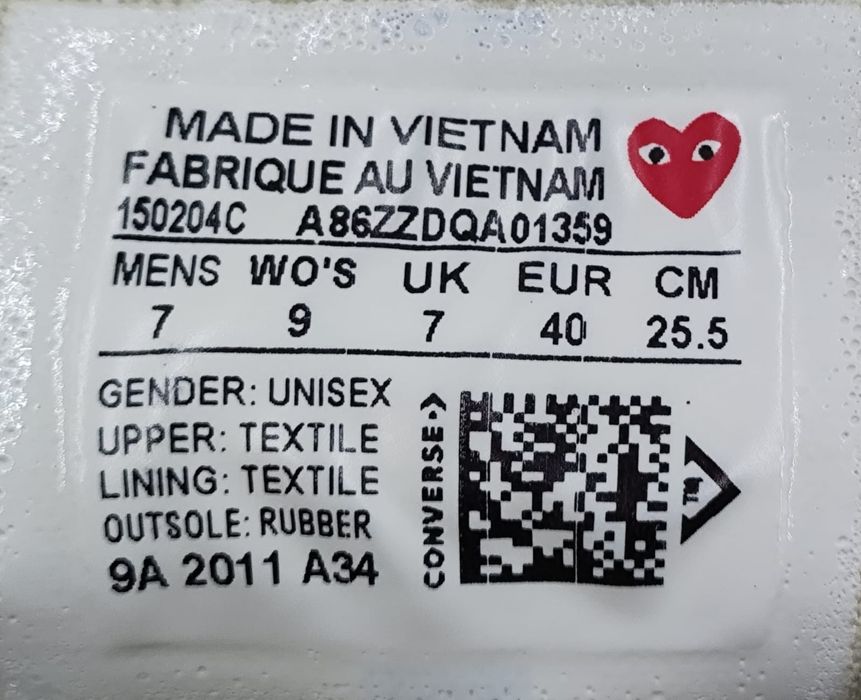 Кеди Converse Comme des Garcons - 40 розмір. Оригінал