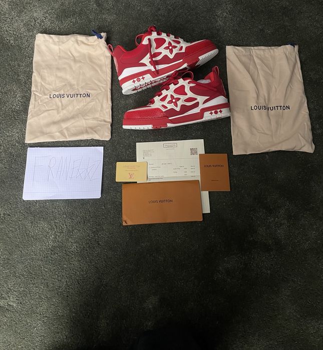 Buty Lv Skate czerwone