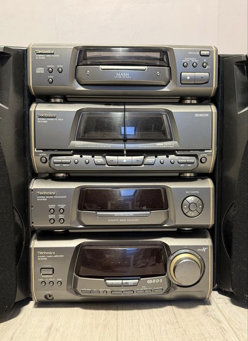 Wieża Technics Class H + głośniki | CD, kasety, radio | Vintage Hi-Fi