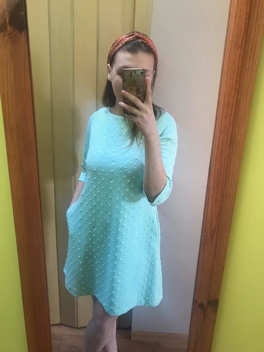 Miętowa sukienka