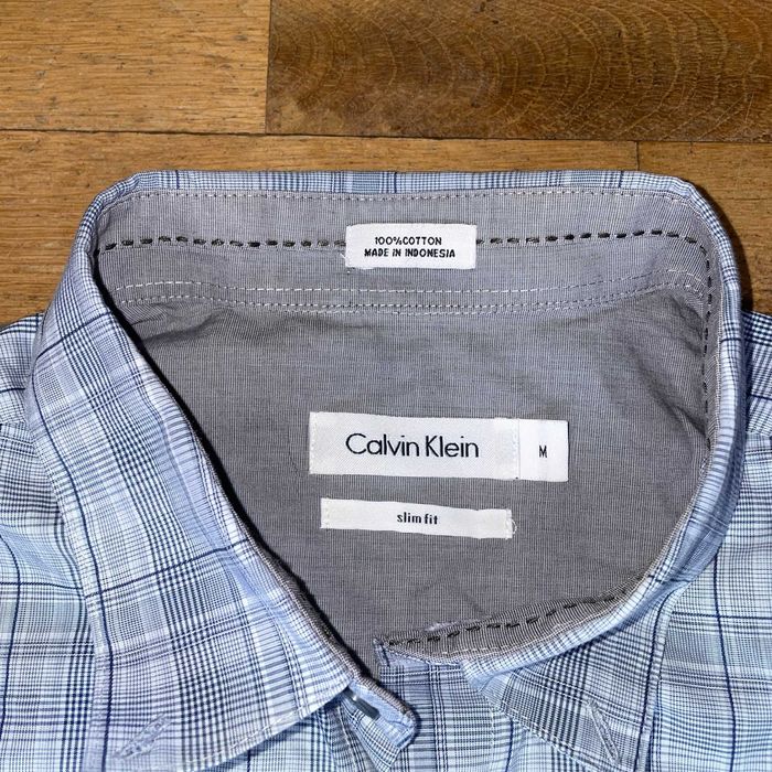 Calvin Klein Męska Slim Fit Koszula Krótki Rękaw Bawełna Lato Rozm. M