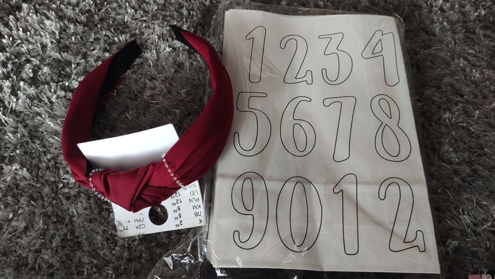 Kalendarz adwentowy dla dziewczynki opaski frotki kolczyki pierścionki