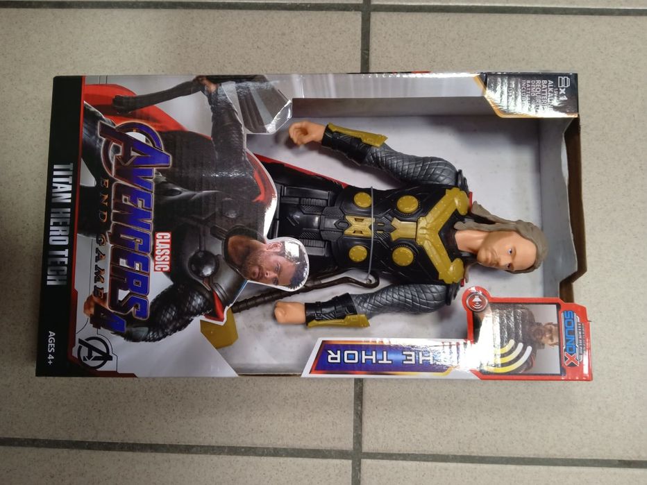 Thor Avengers Titan Hero Tech figurka dźwięk światło Marvel duża nowa