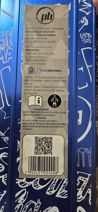 Hulajnoga PB Stunt 120MM Urban Power niebieska
