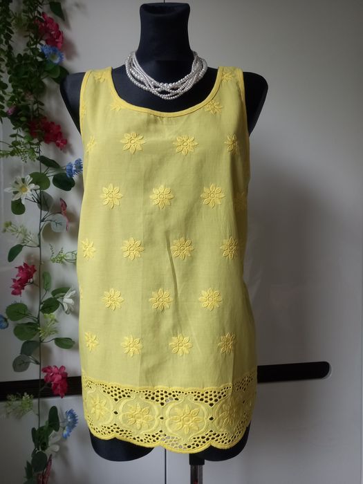 Bluzka bez rękawów koronka EUR L, 40 cienka must have boho lato consulting