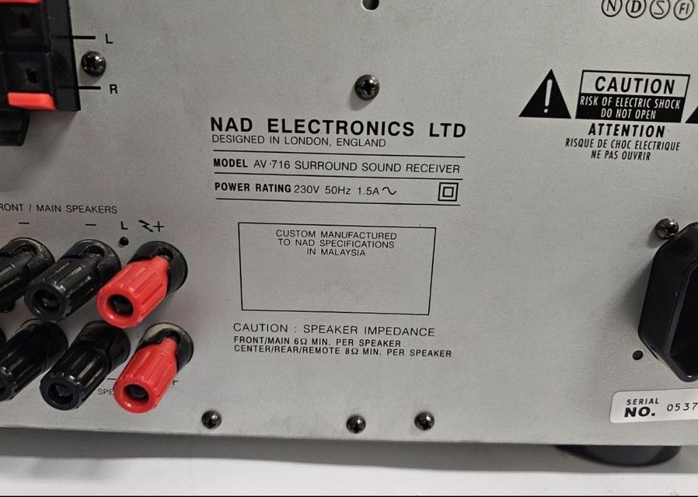 Amplituner NAD AV-716 5.1 | 80 W/kan. | Mocny, muzykalny dźwięk