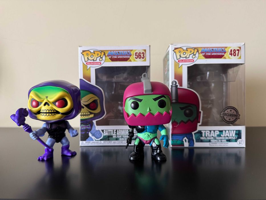 Funko Pop Battle Armour Skeletor e Trap Jaw Masters of the Universe