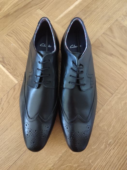 Модельные мужские туфли, дерби, броги Clarks  р 42- 43, 8G
