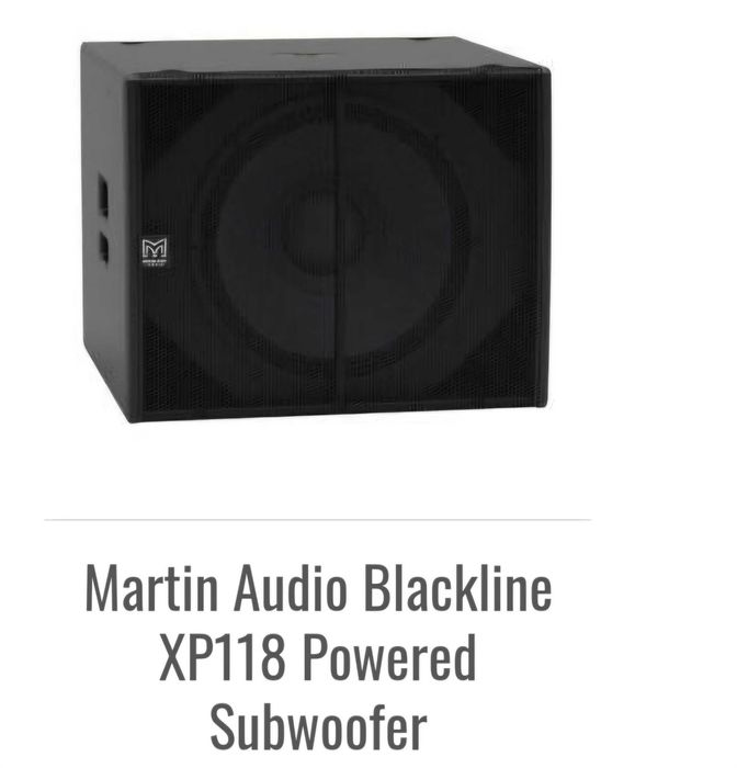 Sistema de som profissional 4x Martin Audio X118 + Powersoft M30 + M20
