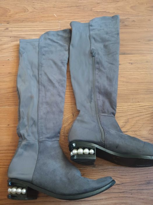 Kozaki zamszowe damskie