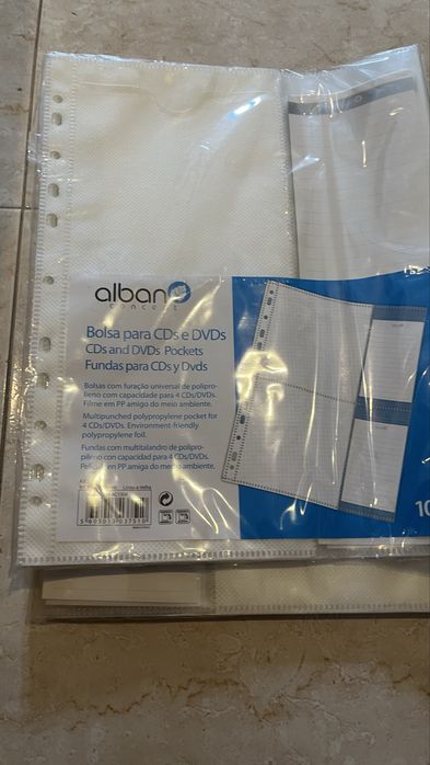Bolsas para CDs/DVDs Alban Concept – Pack 10 folhas (novas)