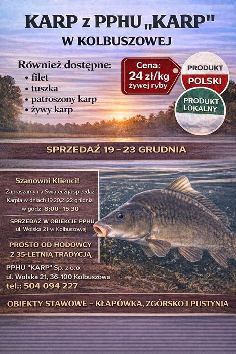 Karp Krolewski z PPHU KARP w Kolbuszowej