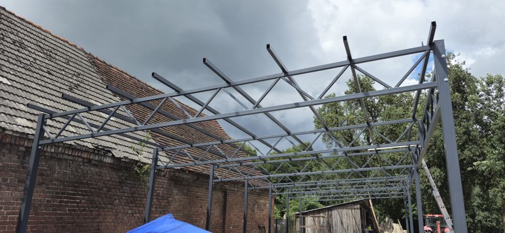 Konstrukcja stalowa 6x18 Wiata Hala