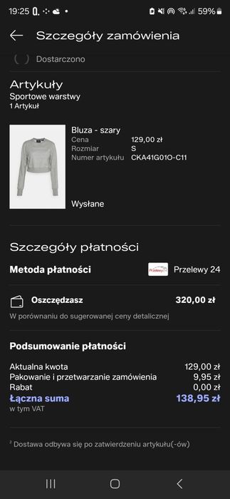 Krótka bluza Calvin Klein Performance – Crop Top stan bardzo dobry