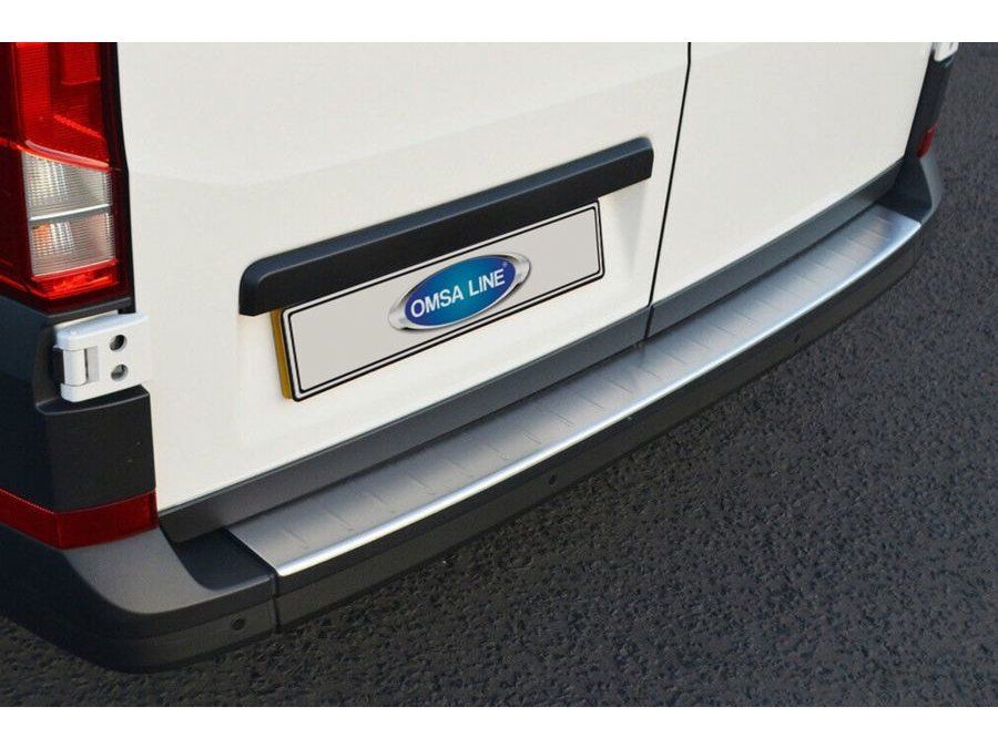 Volkswagen Crafter 2016- Накладка на задній бампер Omsa нерж Матова