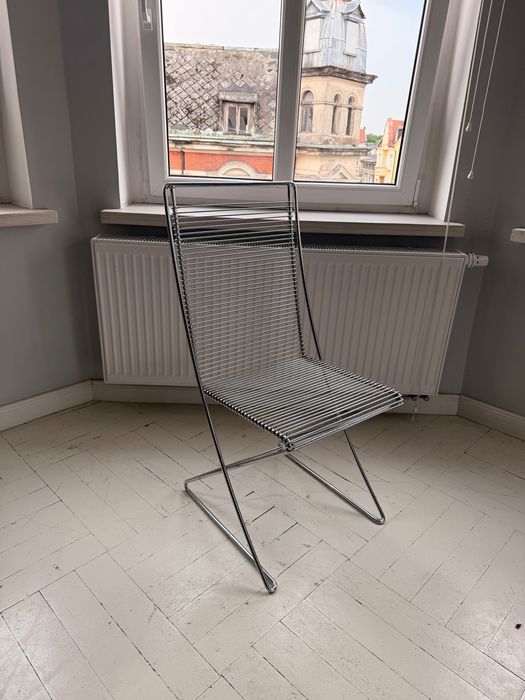 Krzesło designerskie z chromowanej stali – loft / modernistyczne