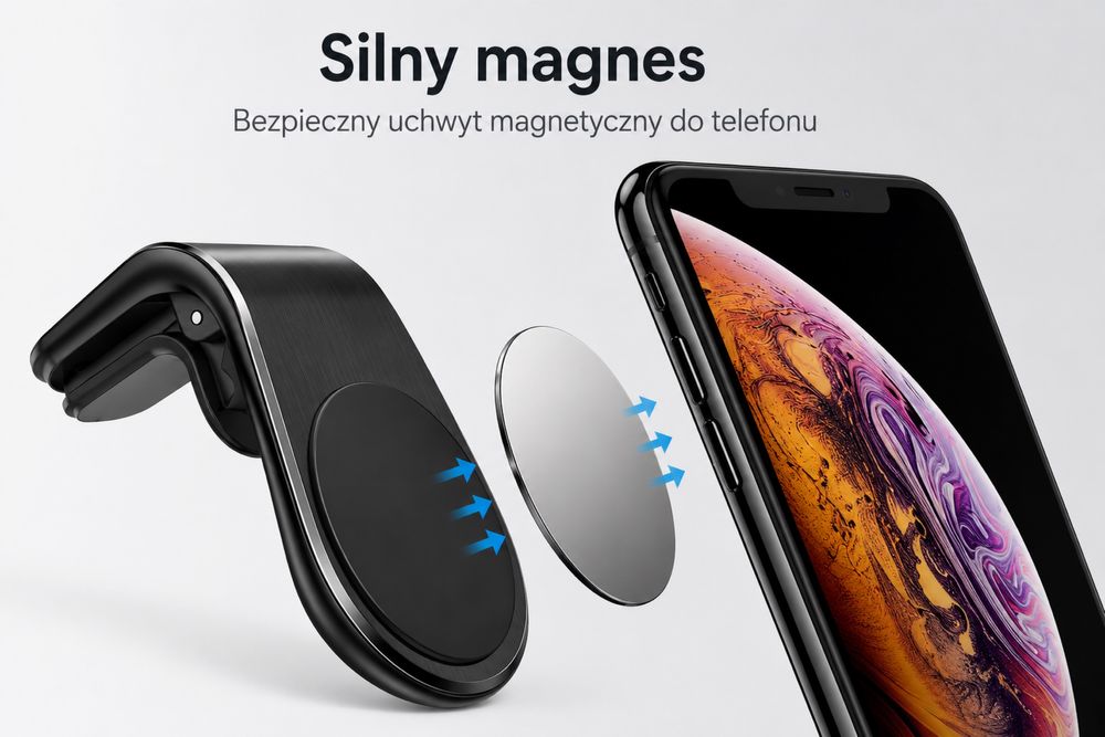 Uchwyt telefonu na magnes