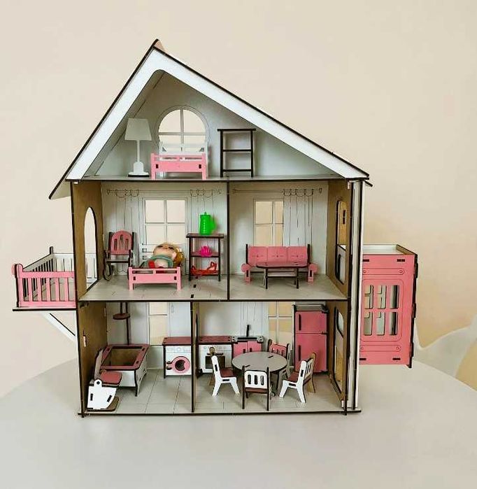Будиночок для ляльок ЛОЛ дитячий—деревʼяний, іграшковий НОВИЙ‼️3D пазл