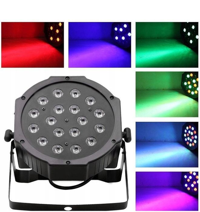 Reflektor disco kolorofon rgb