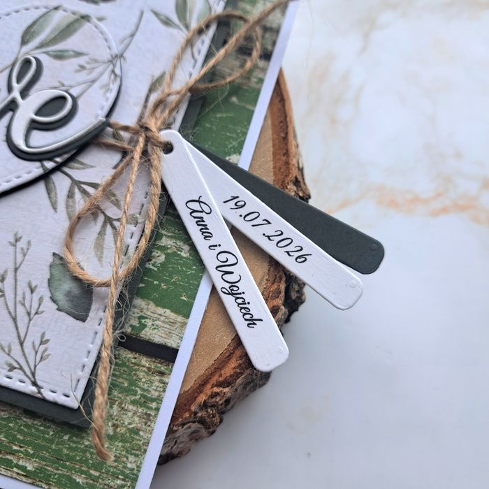 Personalizowana kartka ślubna, na rocznicę, ręcznie robiona