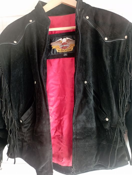 Blusão vintage HARLEY DAVIDSON com franjas