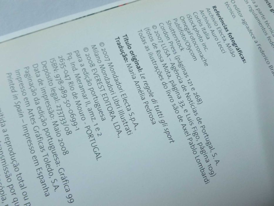 livro: Regras e Características de todos os DESPORTOS