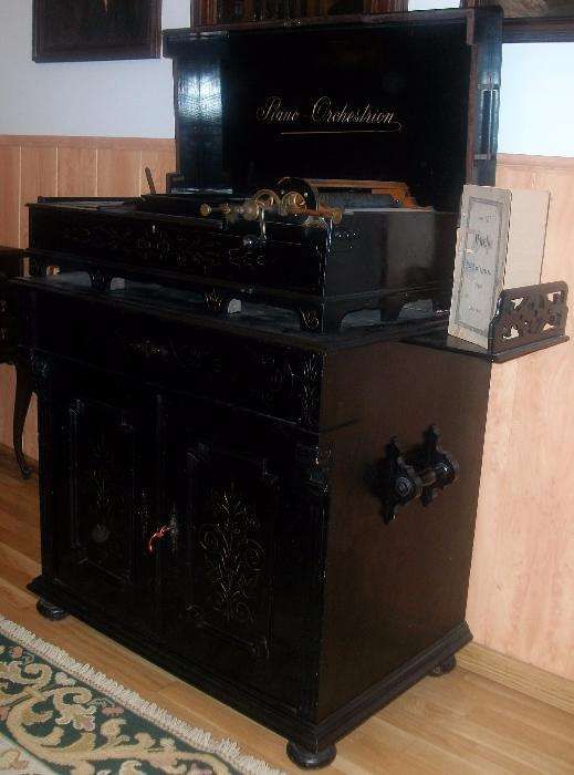 piano mecanico, pianola com cartões perfurados Piano Orchestrion