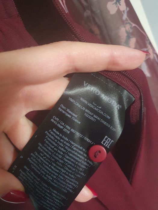 sukienka Vero Moda M bordowa