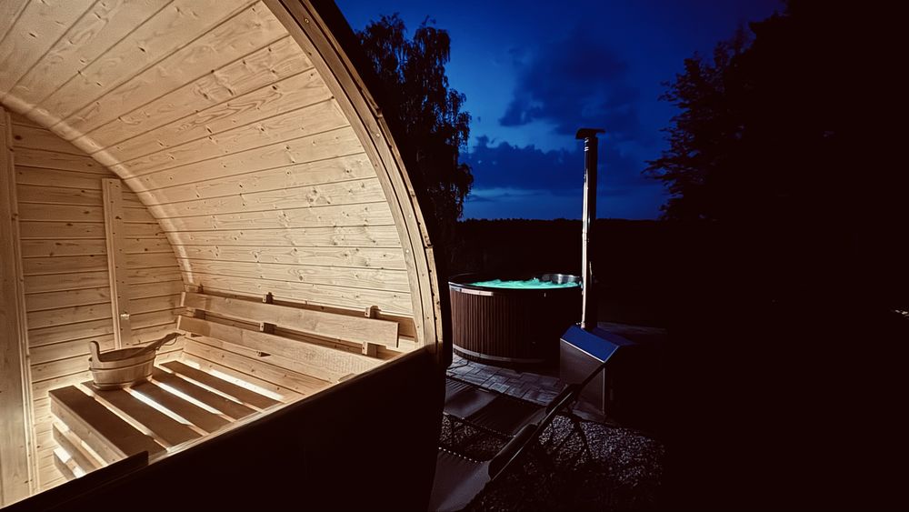 Cichy Zakątek – Domek z balią i sauną | Forest SPA House | Blisko Radomia l Klimatyzacja