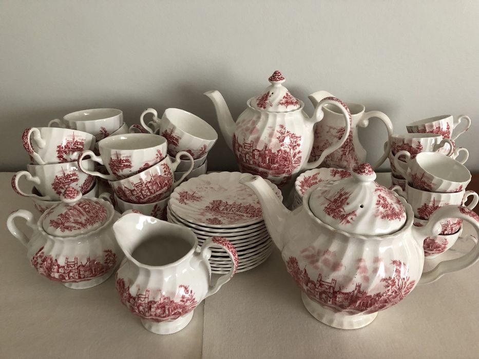 Servico de cha e de cafe de louca inglesa