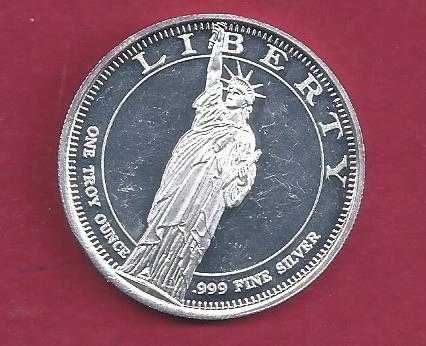 E. U. AMERICA  ONÇA Troy  999 Liberty   Prata