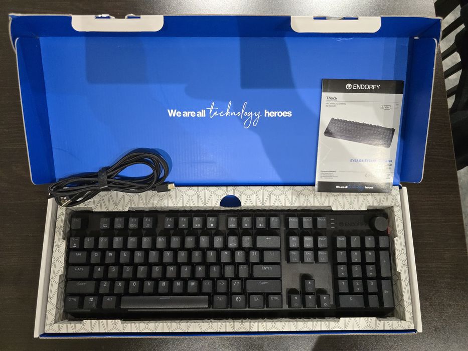 Klawiatura mechaniczna Endorfy Thock Blue EY5A121  Kailh RGB gwarancja