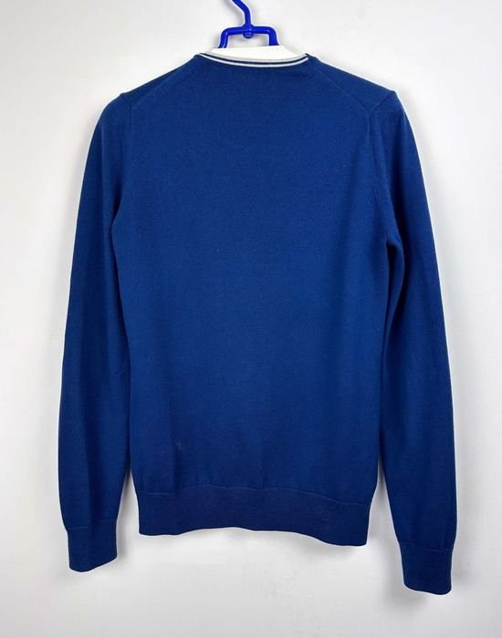 Sweter wełniany FRED PERRY casual chabrowy S