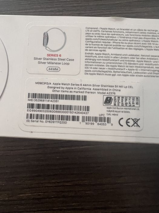 Smartwatch Apple Watch 6 44mm M09E3FD/A Silver Stainless Poznań Długa