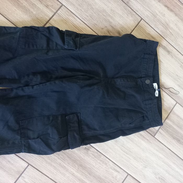 Pull&Bear-czarne  spodnie  z kieszeniami-36-S