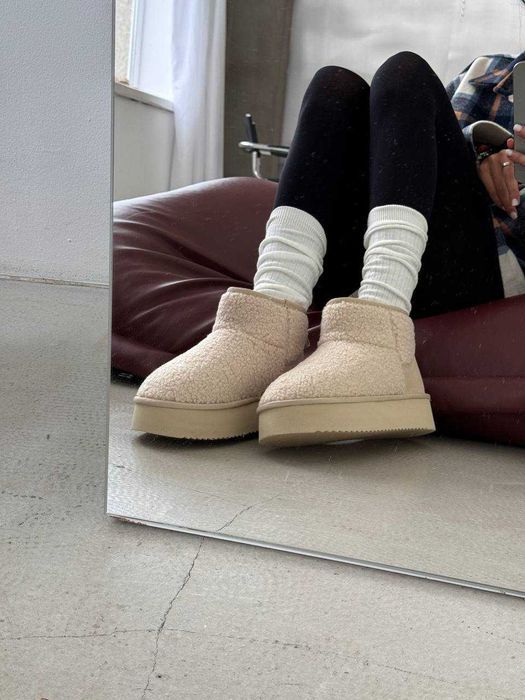 Уггі UGG Ultra Mini Platform Teddy Sand premium угги