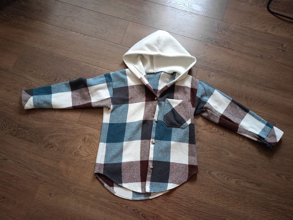 Сорочка в клітинку на дівчину р 152