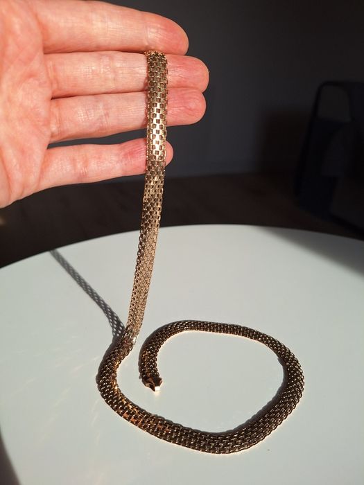 Złoty łańcuszek 585. 24,3 g.  49,3 cm  Szeroki premium splot 1 cm