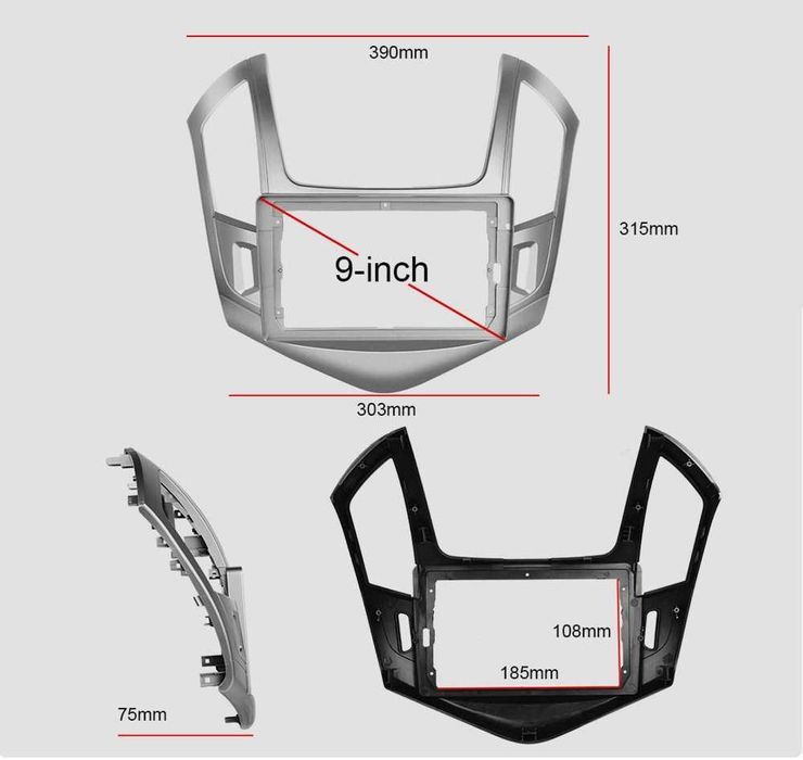 Radio 2din Android Chevrolet Cruze 2009/2015 gps wifi bluetooth