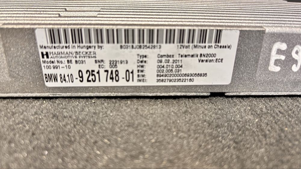 Moduł bluetooth bmw e90/91
