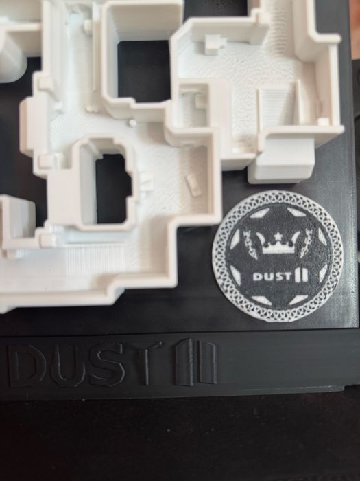 Mapa Dust II em relevo