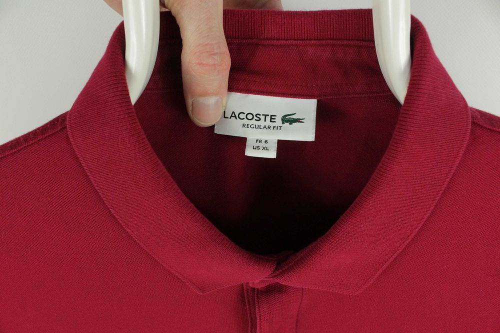 Оригінальне поло футболка Lacoste Regular Fit Burgundy Paris Polo Shirt Розмір 6 ХЛ