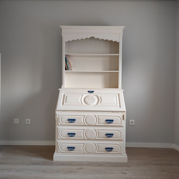 Mobília mogno completa pintada a branco